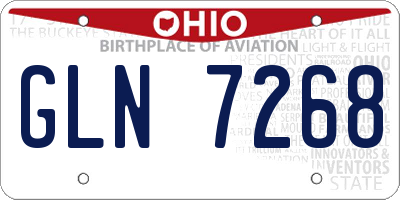 OH license plate GLN7268