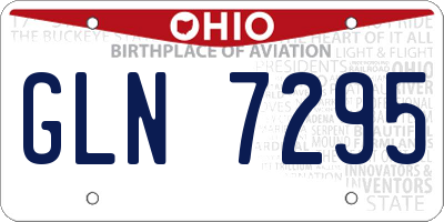 OH license plate GLN7295