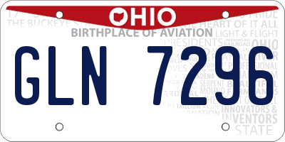 OH license plate GLN7296