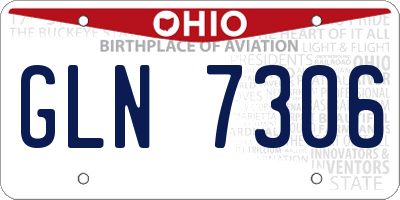 OH license plate GLN7306