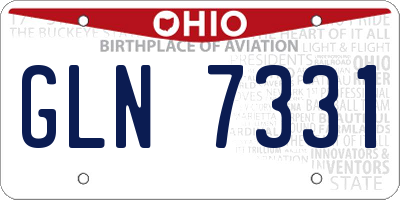 OH license plate GLN7331