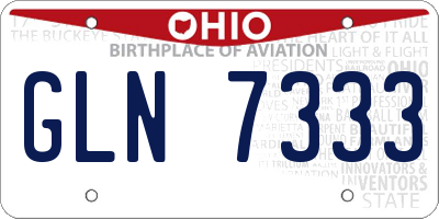 OH license plate GLN7333