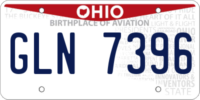 OH license plate GLN7396