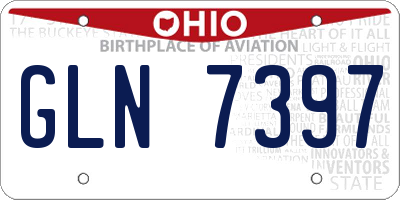 OH license plate GLN7397