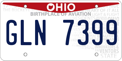 OH license plate GLN7399
