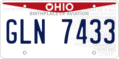 OH license plate GLN7433