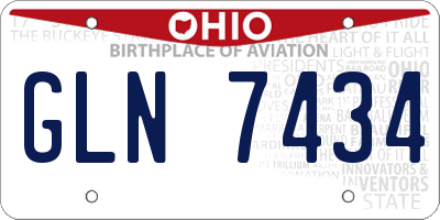 OH license plate GLN7434