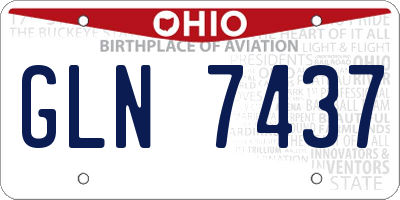 OH license plate GLN7437
