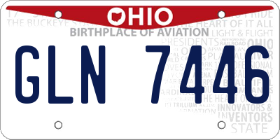 OH license plate GLN7446