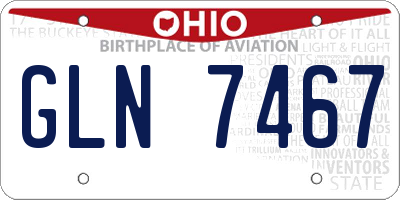 OH license plate GLN7467