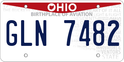 OH license plate GLN7482