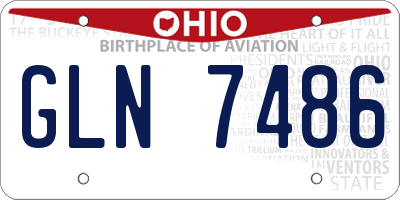 OH license plate GLN7486