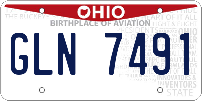 OH license plate GLN7491