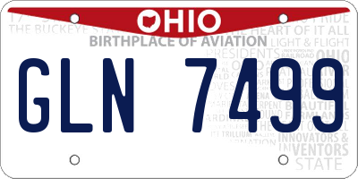 OH license plate GLN7499