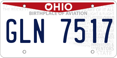 OH license plate GLN7517