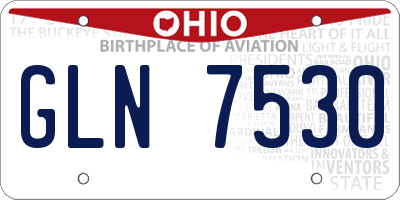 OH license plate GLN7530