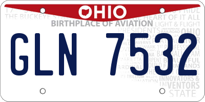 OH license plate GLN7532