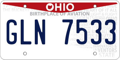 OH license plate GLN7533
