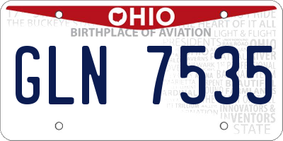 OH license plate GLN7535