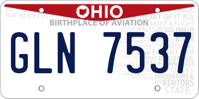 OH license plate GLN7537