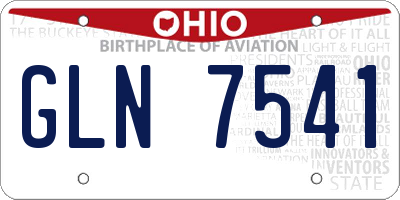 OH license plate GLN7541
