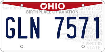 OH license plate GLN7571
