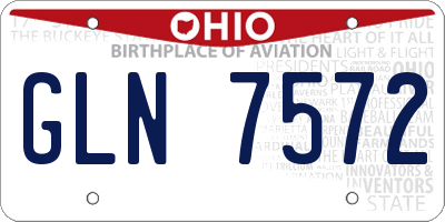 OH license plate GLN7572
