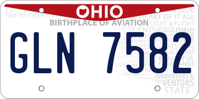 OH license plate GLN7582