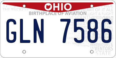 OH license plate GLN7586