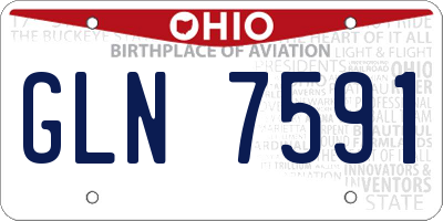 OH license plate GLN7591