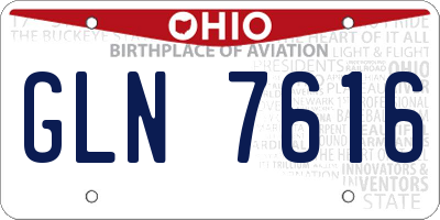 OH license plate GLN7616