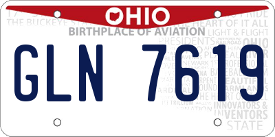OH license plate GLN7619