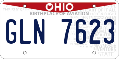 OH license plate GLN7623