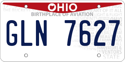 OH license plate GLN7627