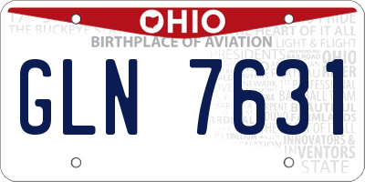 OH license plate GLN7631