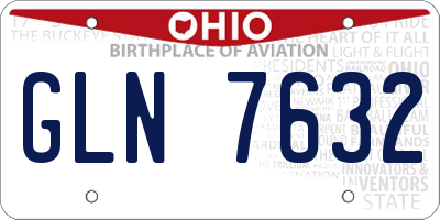 OH license plate GLN7632