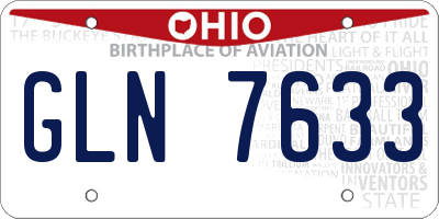OH license plate GLN7633