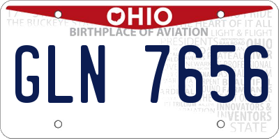 OH license plate GLN7656