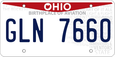 OH license plate GLN7660