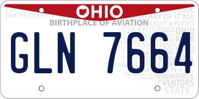 OH license plate GLN7664