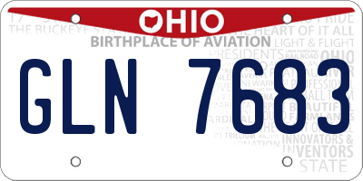OH license plate GLN7683