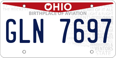 OH license plate GLN7697