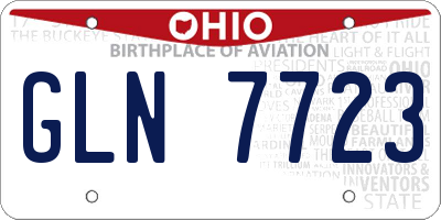 OH license plate GLN7723