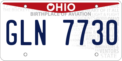 OH license plate GLN7730