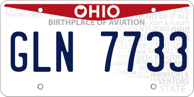 OH license plate GLN7733