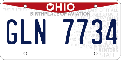 OH license plate GLN7734