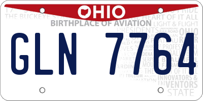 OH license plate GLN7764