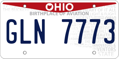 OH license plate GLN7773