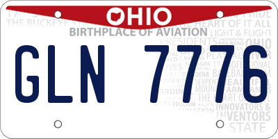 OH license plate GLN7776