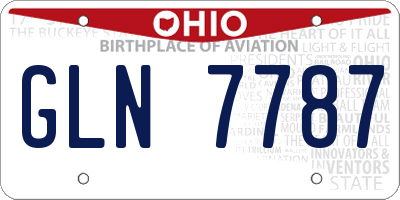 OH license plate GLN7787